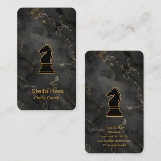 チェスコーチ 名刺 (正面/裏面)