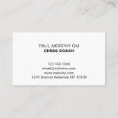 チェスコーチ/家庭教師の名刺 名刺 (裏面)