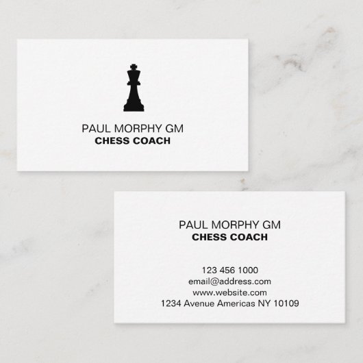 チェスコーチ/家庭教師の名刺 名刺 (正面/裏面)
