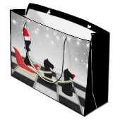 チェスサンタクロースとトナカイのクリスマス ラージペーパーバッグ (裏面アングル)