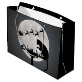 チェスサンタフルムーンキャットとマウスゲームのクリスマス ラージペーパーバッグ (裏面アングル)