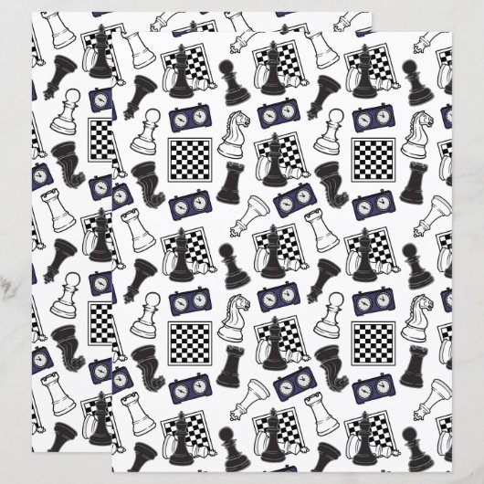 チェススクラップブック紙 (正面/裏面)