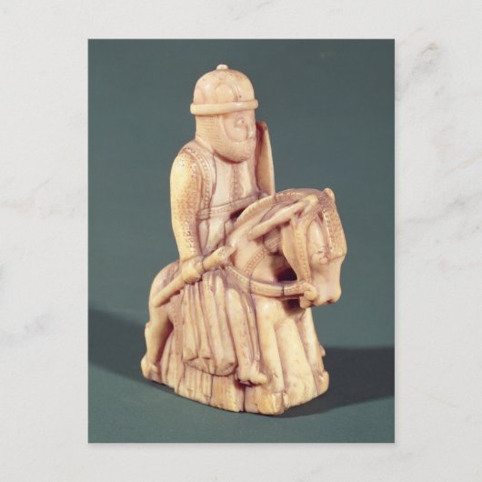 チェスセットの騎士 ポストカード (正面)