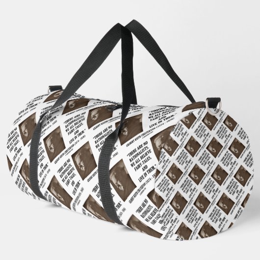 チェスタトンの合理主義者信じの全童話 ダッフルバッグ (左コーナー)