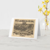 チェスターのPAのパノラマ式の地図- 1885年 カード (黄色い花)