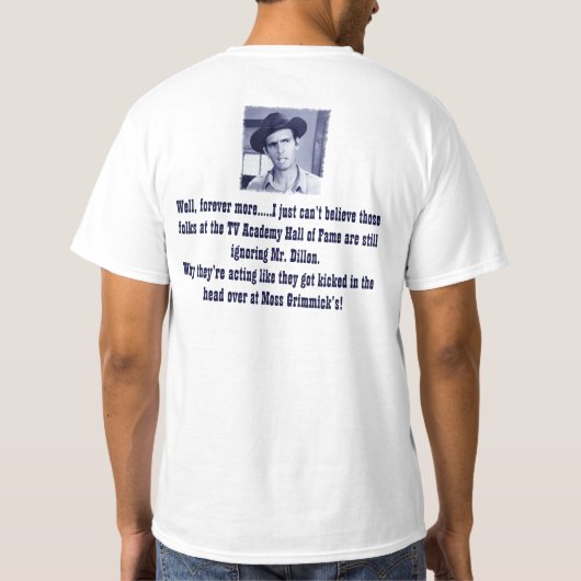 チェスターはTV栄誉の殿堂にありたいと思います Tシャツ (裏面)