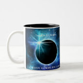 チェスターイリノイ2017の皆既食のマグ ツートーンマグカップ (左)