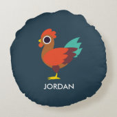 チェスターオンドリ ラウンドクッション (裏面)