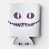 チェスターキャット顔ニヤニヤが不思議の国でアリスを煙る 缶クーラー (正面)