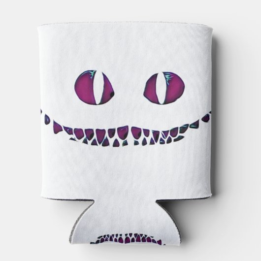 チェスターキャット顔ニヤニヤが不思議の国でアリスを煙る 缶クーラー (裏面)