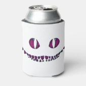 チェスターキャット顔ニヤニヤが不思議の国でアリスを煙る 缶クーラー (缶裏面)