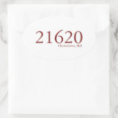 チェスタータウンジッコードステッカー 楕円形シール (バッグ)