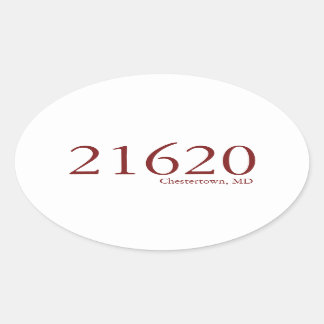 チェスタータウンジッコードステッカー 楕円形シール