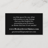 チェスタービジネスはそれをカードカスタマイズ 名刺 (裏面)