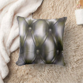 チェスターフィールドのフェイクな革深緑色の装飾用クッション クッション (ブランケット)