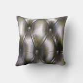 チェスターフィールドのフェイクな革深緑色の装飾用クッション クッション (裏面)