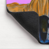 チェスターフィールドを楽しんでいる1934年のかわいらしい女性 マウスパッド (コーナー)