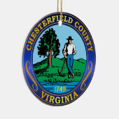 チェスターフィールド郡シール セラミックオーナメント (右)