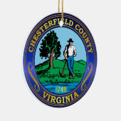 チェスターフィールド郡シール セラミックオーナメント (右)