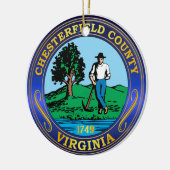 チェスターフィールド郡シール セラミックオーナメント (左)