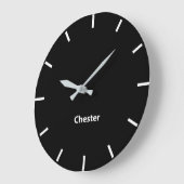 チェスターブラック顔タイムゾーンニューズルームウォール ラージ壁時計 (傾斜)