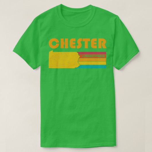 チェスターペンシルバニアヴィンテージ動揺して土産 Tシャツ (デザイン正面)