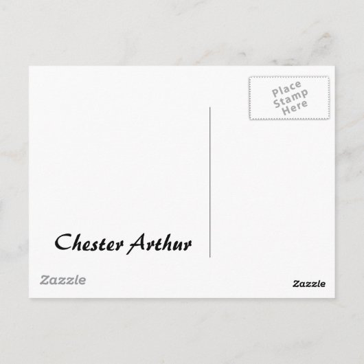 チェスター・アーサー第21代大統領 ポストカード (裏面)