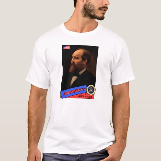チェスター・A・アーサー・ベースボールカード Tシャツ (正面)