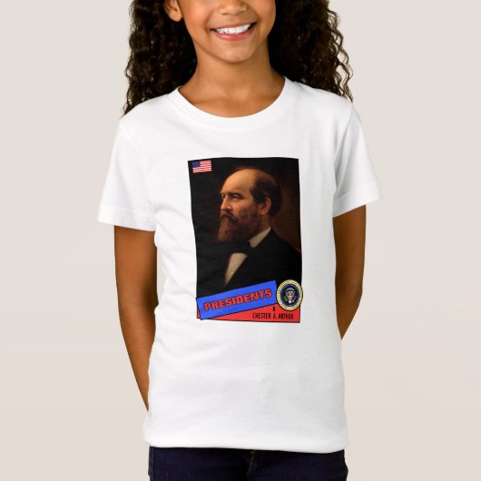チェスター・A・アーサー・ベースボールカード Tシャツ (正面)