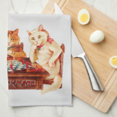 チェスチェックメイトのルイ・ウィン キッチンタオル (四つ折り)