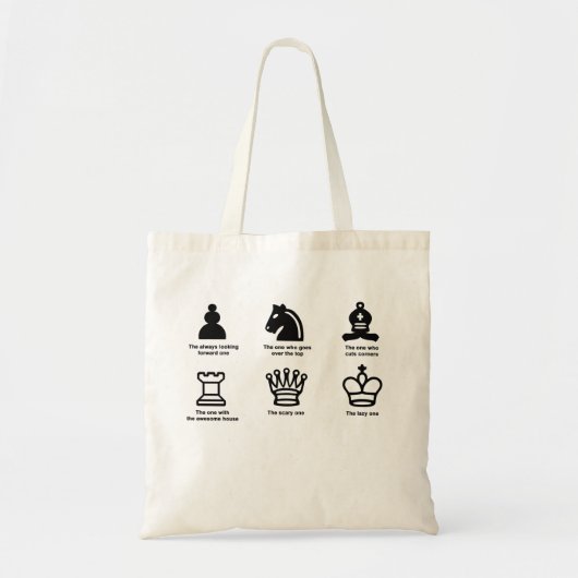 チェスデザイン付きおもしろいトートバッグ トートバッグ (正面)