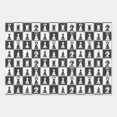 チェスデザイン包装紙フラットシートセット ラッピングペーパーシート (正面3)