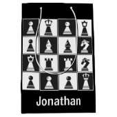 チェスデザイン抱き枕 ミディアムペーパーバッグ (正面)