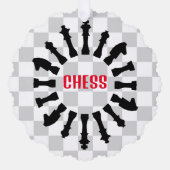 チェスデザイン紙オーナメントカード オーナメントカード (正面)