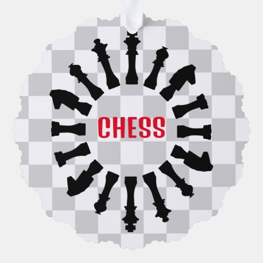チェスデザイン紙オーナメントカード オーナメントカード (裏面)
