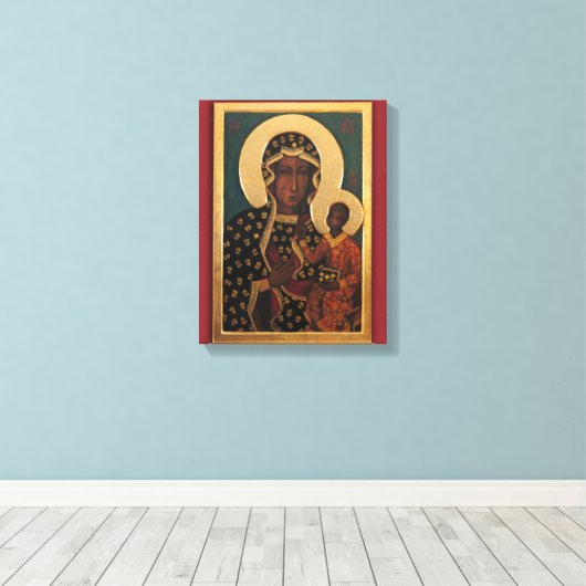 チェストチョワの女性の献身的なイメージ。 キャンバスプリント (インサイチュ (ウッドフロア))