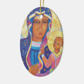 チェストチョワの我々の女性ブラックマドンナポーランド セラミックオーナメント (左)