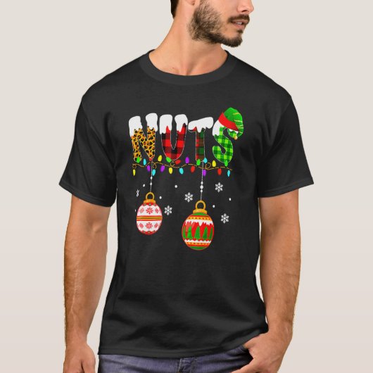 チェストナッツのカップルのクリスマス栗アダルトマッチ Tシャツ (正面)