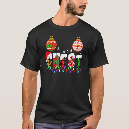 チェストナッツのカップルのクリスマス栗アダルトマッチ Tシャツ (正面)