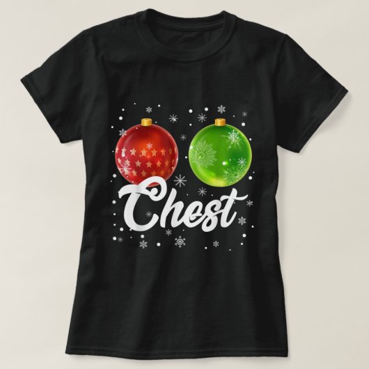 チェストナッツのクリスマスマッチングカップル栗Xma Tシャツ (デザイン正面)