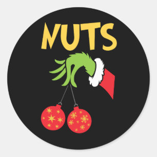 チェストナッツの一致する栗のおもしろいクリスマスカップル ラウンドシール