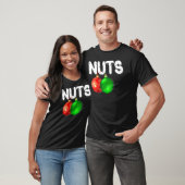 チェストナッツの一致する栗クリスマスカップルNu Tシャツ (ユニセックス)