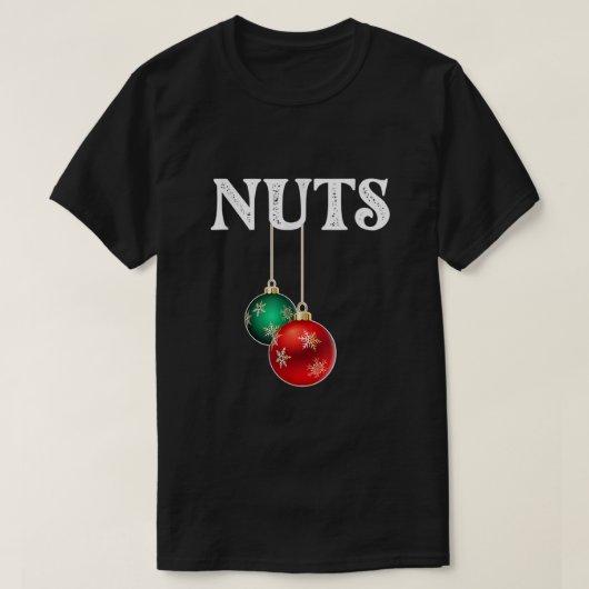 チェストナッツの一致する栗クリスマスカップルNu Tシャツ (デザイン正面)