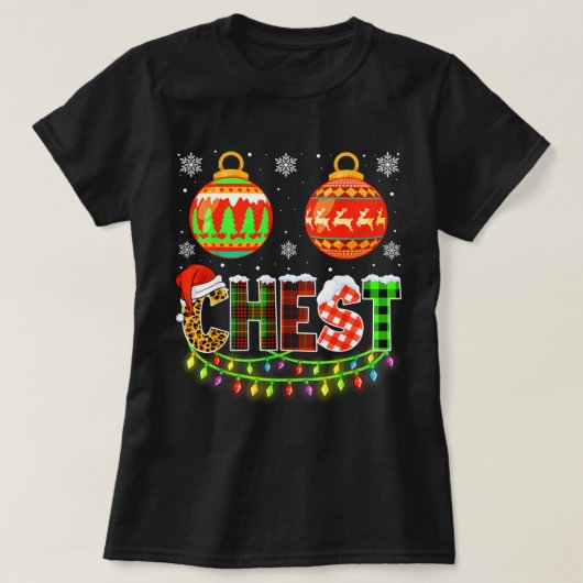 チェストナッツマッチングおもしろいクリスマスカップルChestn Tシャツ (デザイン正面)