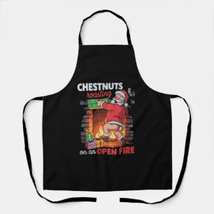 チェストナッツロースト面白いいたずらサンタダーティーXmas エプロン