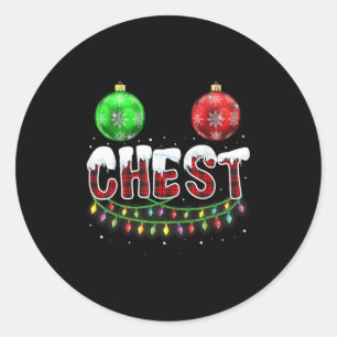 チェストナッツ クリスマスTシャツ おそろい ペア チェスト ラウンドシール