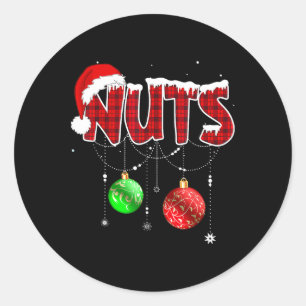 チェストナッツ マッチング クリスマス ペア ナッツ ラウンドシール