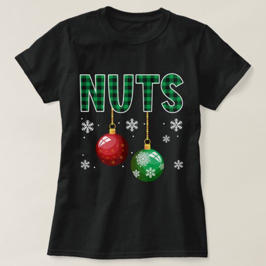 チェストナットChristmas Tシャツ合わせカップル胸 Tシャツ (デザイン正面)
