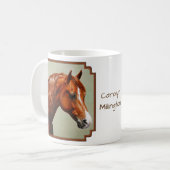 チェスナットモーガンホースポートレート コーヒーマグカップ (正面左)