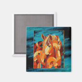 チェスナット馬磁石 マグネット (正面/裏面)